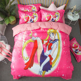 Sailor Moon Bed Sheets Quilt Set