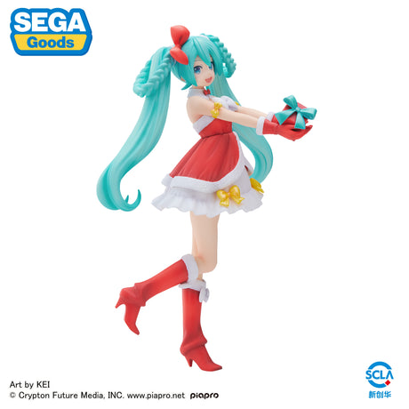 Experience the vibe of Christmas with our Vocaloid model, adorned in festive attire. If you are looking for more Hatsune Miku Merch, We have it all! | Check out all our Anime Merch now!