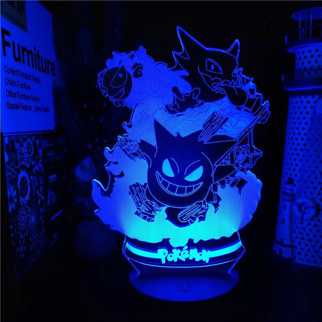 Want to make your room eye-catching? Show of your love with our Pokémon Gengar 3D Led Night Light | If you are looking for more Pokémon Merch, We have it all! | Check out all our Anime Merch now!