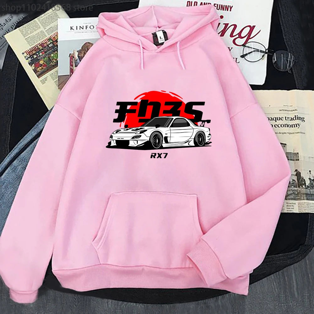 Upgrade your style with our new Initial D RX7 JDM Drift Hoodie | Here at Everythinganimee we have the worlds best anime merch | Free Global Shipping