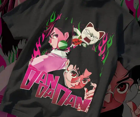 Immerse yourself in this striking Dandadan Tee, perfect for anime fans. Looking for more Dandadan merch? Explore our full collection of anime merch now!