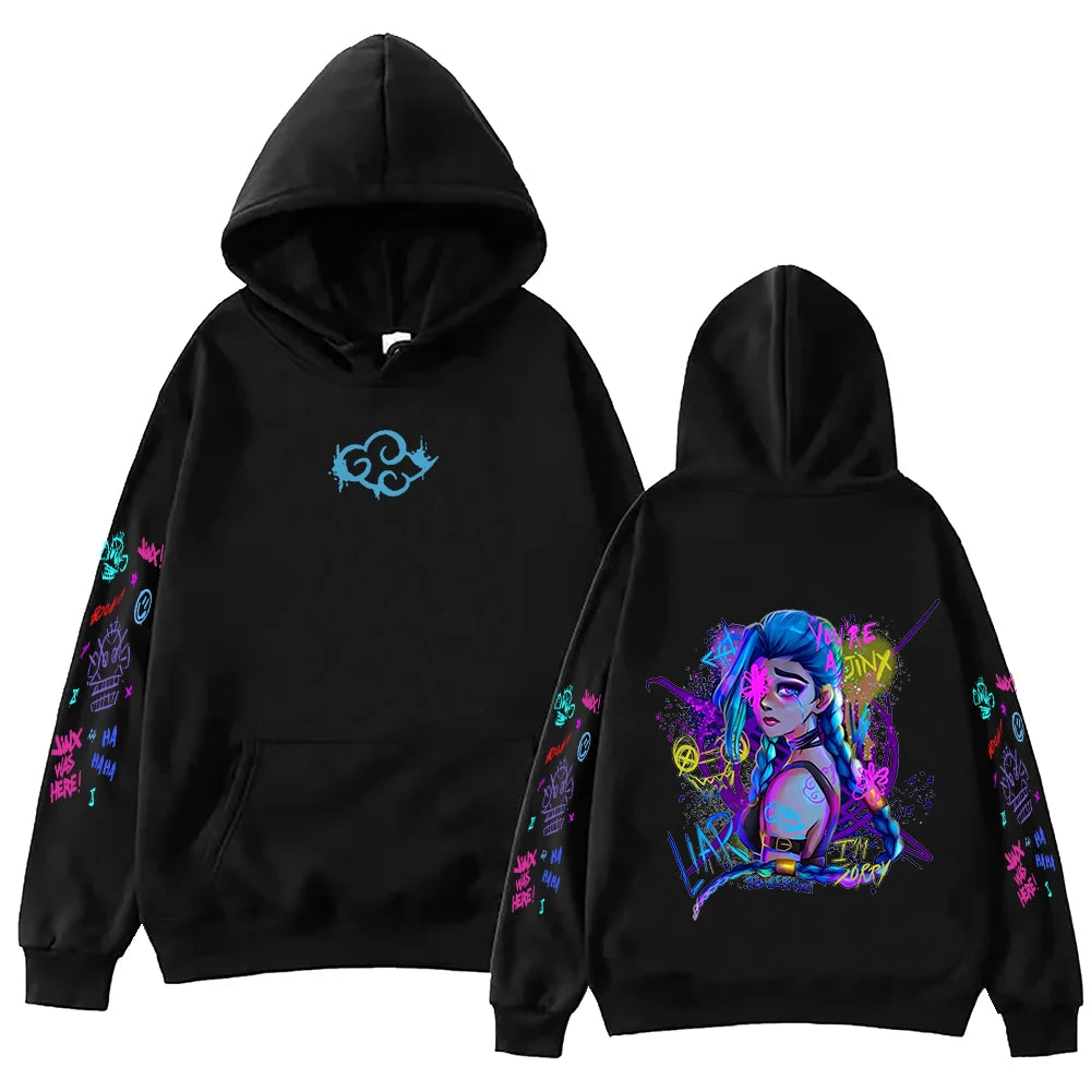 Immerse yourself in this kawaii Arcane hoodies, perfect for anime fans. Looking for more Arcane merch? Explore our full collection of anime merch now!