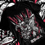 Here at Everythinganimee we have only the best anime merch! Free Global Shipping.
Witness the epic clash of titans with this Attack on Titan T-Shirt, featuring Reiner and Eren locked in an intense battle.