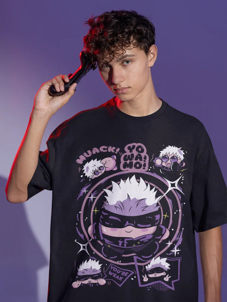 This tee captures the magic of Satoru Gojo. If you're looking for more Jujutsu Kaisen merch, we have it all! Check out our anime merch now—free shipping!