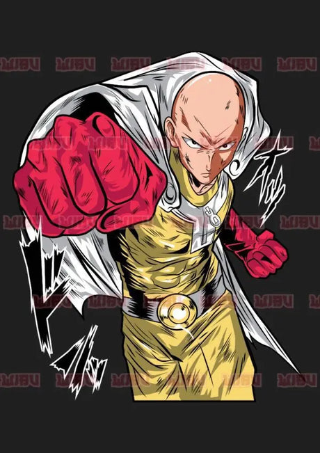 Immerse yourself in this striking Saitama Tee, perfect for anime fans. Looking for more One Punch Man merch? Explore our full collection of anime merch now!