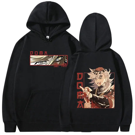 Get yourself ready for the new season of Demon slayer with our Demon Slayer Doma 100% Cotton Hoodie | Here at Everythinganimee we have the worlds best anime merch | Free Global Shipping