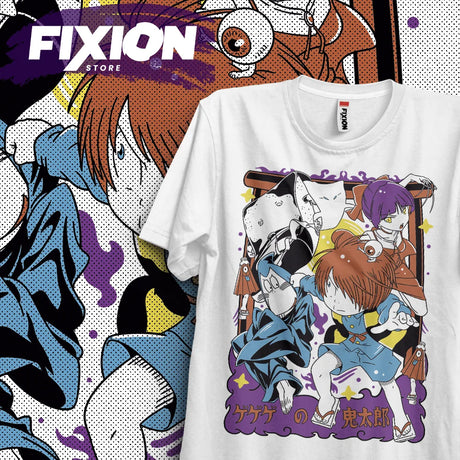 Here at Everythinganimee we have the best anime shirts in the world.
Dive into the mysterious world of Kitaro with this vibrant tee! Featuring iconic characters and supernatural elements from the classic Kitaro J3 Anime, this shirt brings nostalgia and excitement for anime enthusiasts.