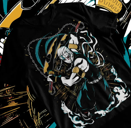 Here at Everythinganimee we have only the best anime merch! Free Global Shipping.
Celebrate the flashiness of the Sound Hashira with this stunning Uzui Tengen T-Shirt, inspired by Demon Slayer: Kimetsu no Yaiba.