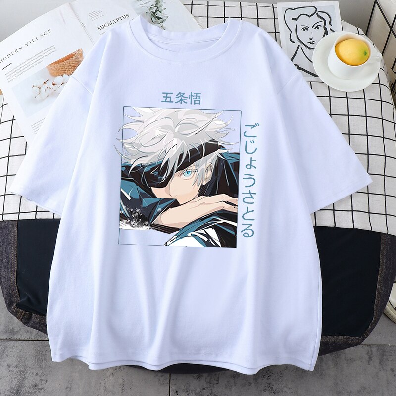 Upgrade your wardrobe with our Jujutsu Kaisen Gojo Satoru Tee's | If you are looking for more Jujutsu Kaisen Merch, We have it all! | Check out all our Anime Merch now!