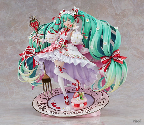 This figurine showcase Hatsune Miku in a whimsical, dessert-themed ensemble. | If you are looking for more Vocaloid Merch, We have it all! | Check out all our Anime Merch now!