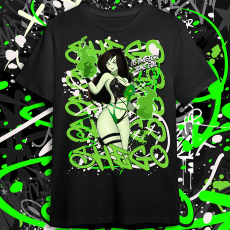 Here at Everythinganimee we have the best anime shirts in the world.
Unleash your villainous side with this electrifying Seductive Shego design! This striking tee features Shego in her signature green energy, exuding confidence and power. 