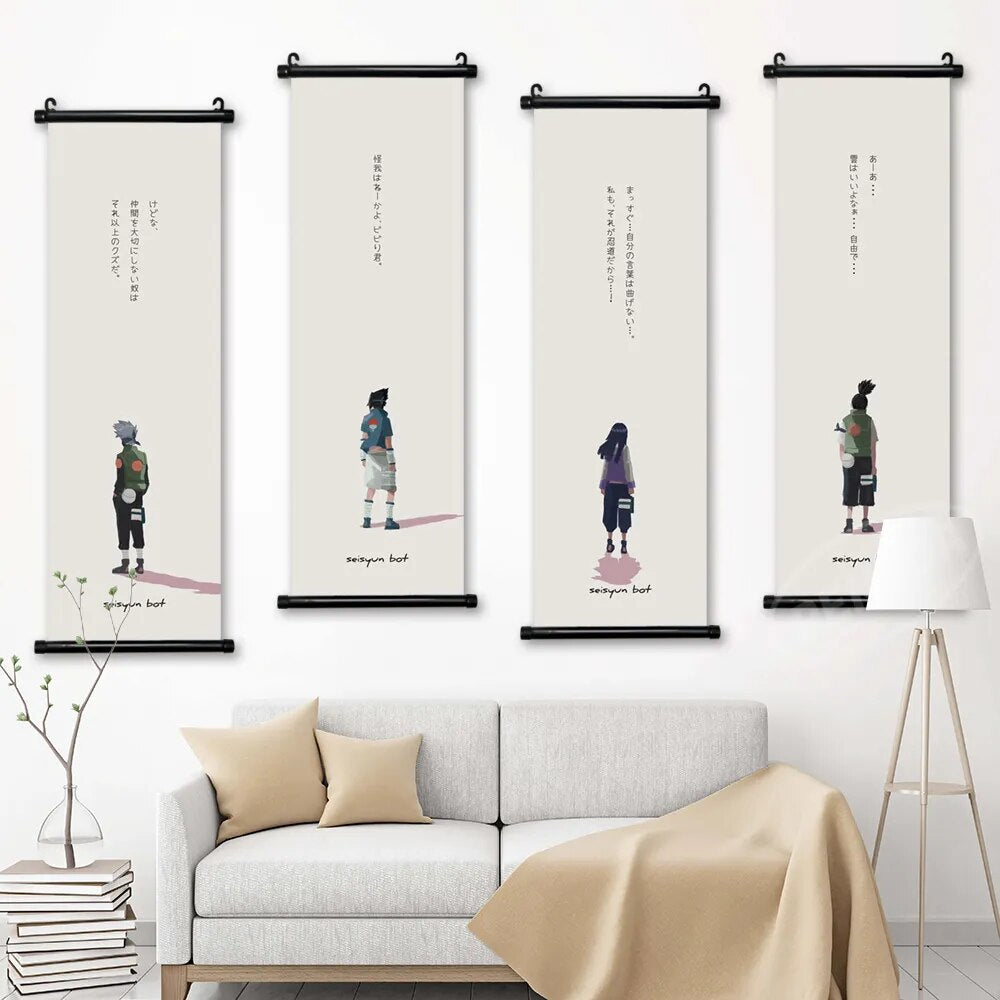 Minimalist Naruto Canvas Wall Scrolls