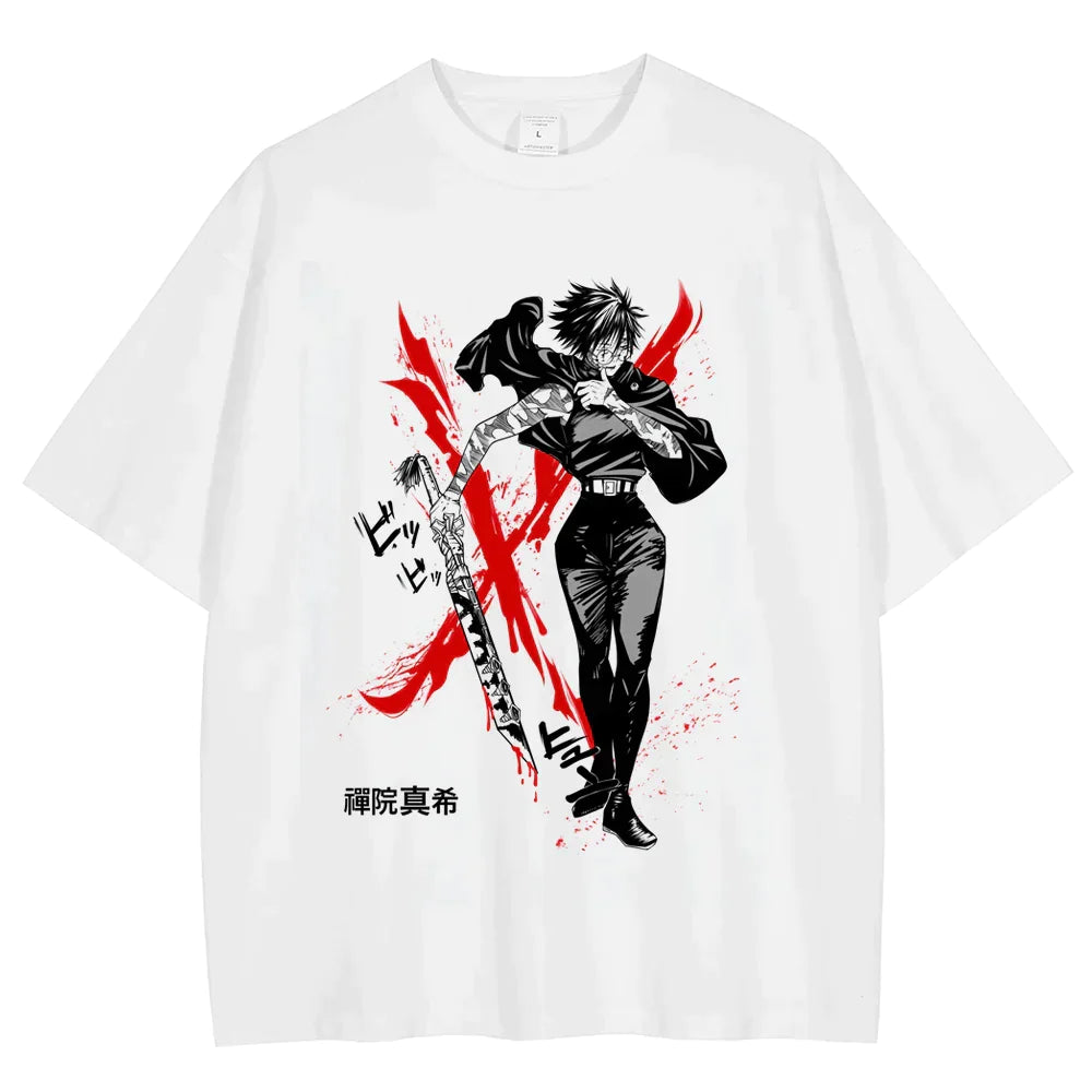 Show your love for JJK with our Maki Zenin - Jujutsu Kaisen Warrior's Will Tee | Here at Everythinganimee we have the worlds best anime merch | Free Global Shipping