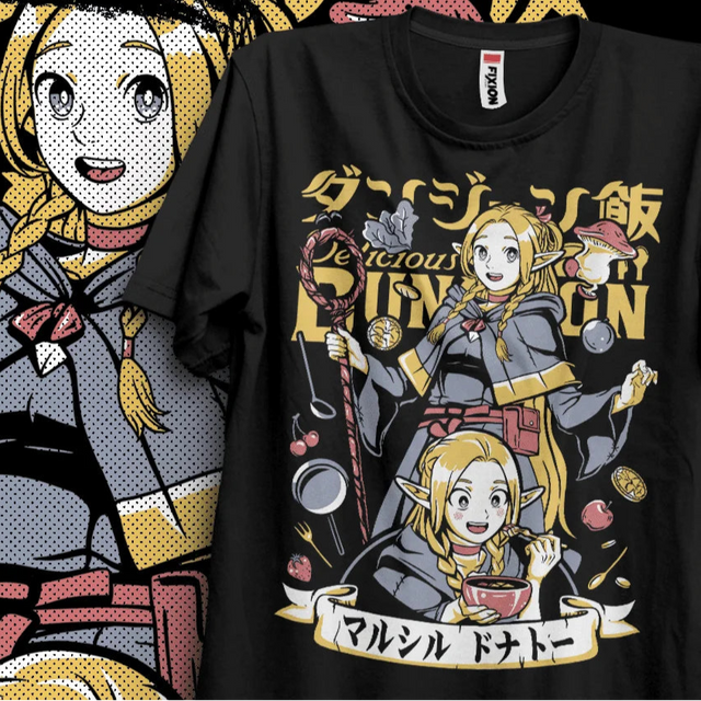 Immerse yourself in this Marcille tee, perfect for anime fans. Looking for more Delicious in Dungeon merch? Explore our full collection of anime merch now!