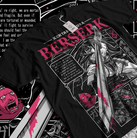 This tee features an iconic design of Kentaro Miura’s Berserk, perfect for fans of the series. If you are looking for more Berserk Merch, We have it all! | Check out all our Anime Merch now!