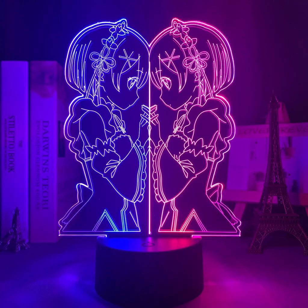 This light box casts a gentle glow that brings the beloved twin maids to vivid life. | If you are looking for Re:Zero Merch, We have it all! | check out all our Anime Merch now!