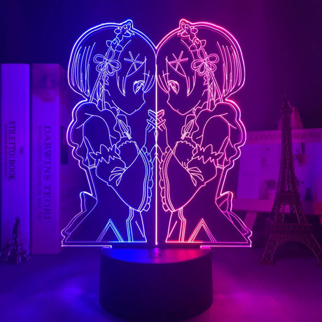 This light box casts a gentle glow that brings the beloved twin maids to vivid life. | If you are looking for Re:Zero Merch, We have it all! | check out all our Anime Merch now!