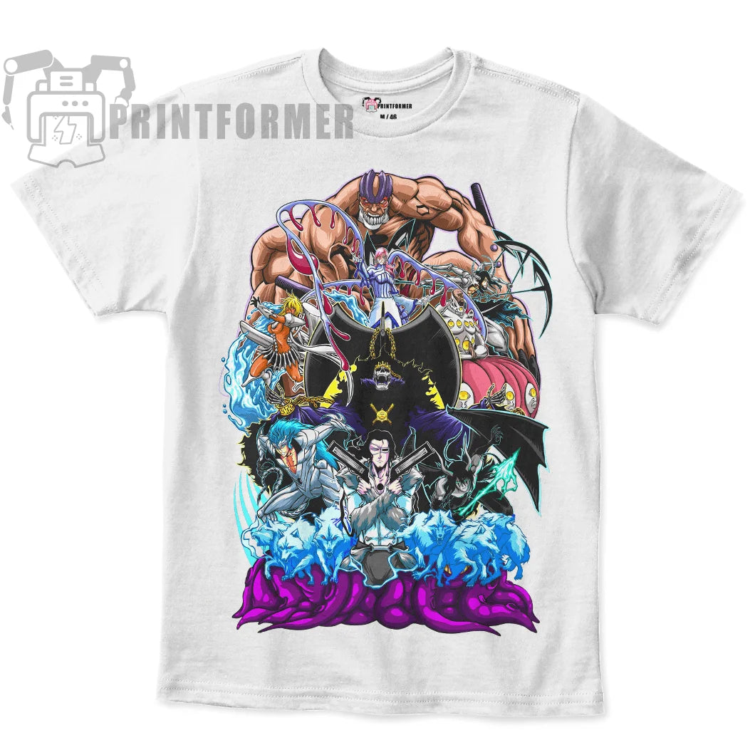 Immerse yourself in this striking Bleach Tee, perfect for anime fans Looking for more Bleach merch? Explore our full collection of anime merch now!