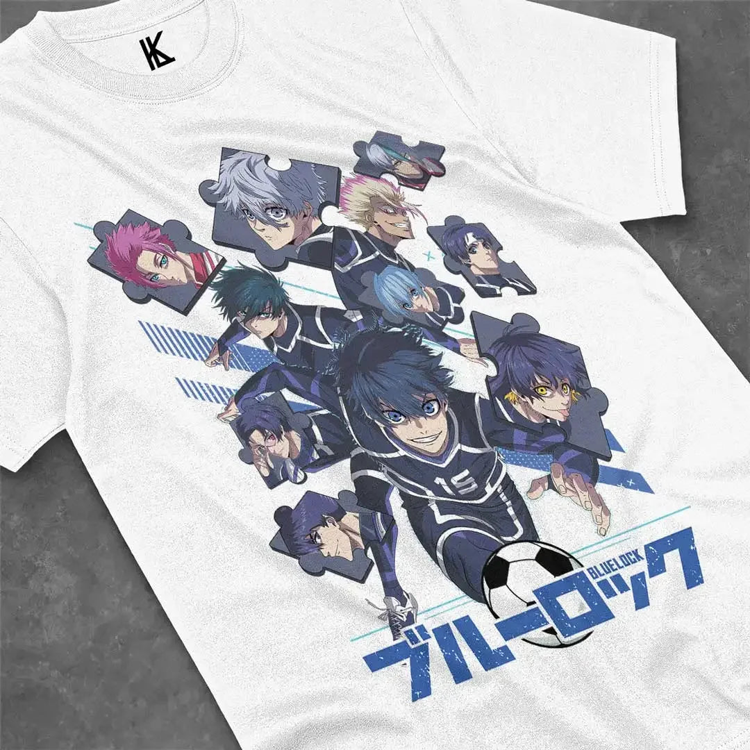 Here at Everythinganimee we have the best anime shirts in the world.
Show off your love for the fierce competition of Blue Lock with the Elite Strikers Tee! Featuring Nagi and the top contenders of the series, this shirt is a must-have for fans.