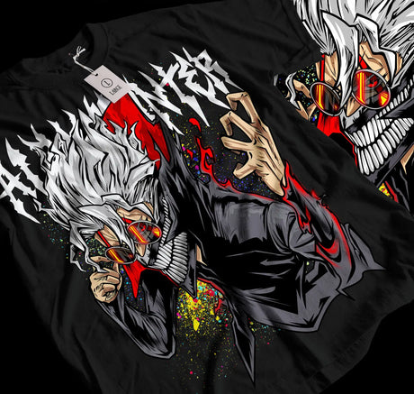 Immerse yourself in this striking Okarun Tee, perfect for anime fans. Looking for more Dandadan merch? Explore our full collection of anime merch now!