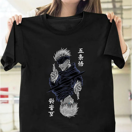 This shirt features a striking graphic of Satoru Gojo, the renowned Jujutsu sorcerer. If you are looking for more Jujutsu Kaisen Merch, We have it all! | Check out all our Anime Merch now!