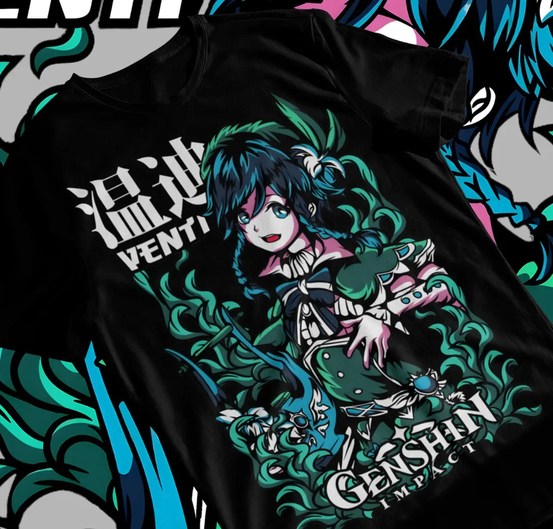 Here at Everythinganimee we have only the best anime merch! Free Global Shipping.
Celebrate your love for Genshin Impact with this vibrant Venti T-Shirt, exclusively on Everythinganimee.