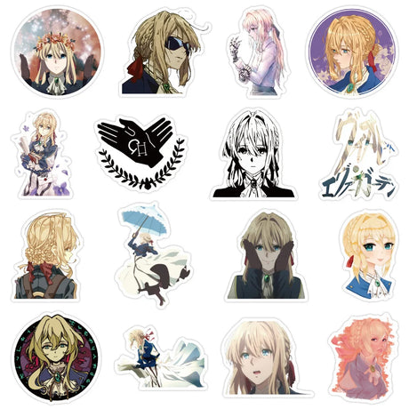 Immerse yourself in the poetic world of Violet with our meticulously crafted stickers. If you are looking for more Violet Merch, We have it all!| Check out all our Anime Merch now!