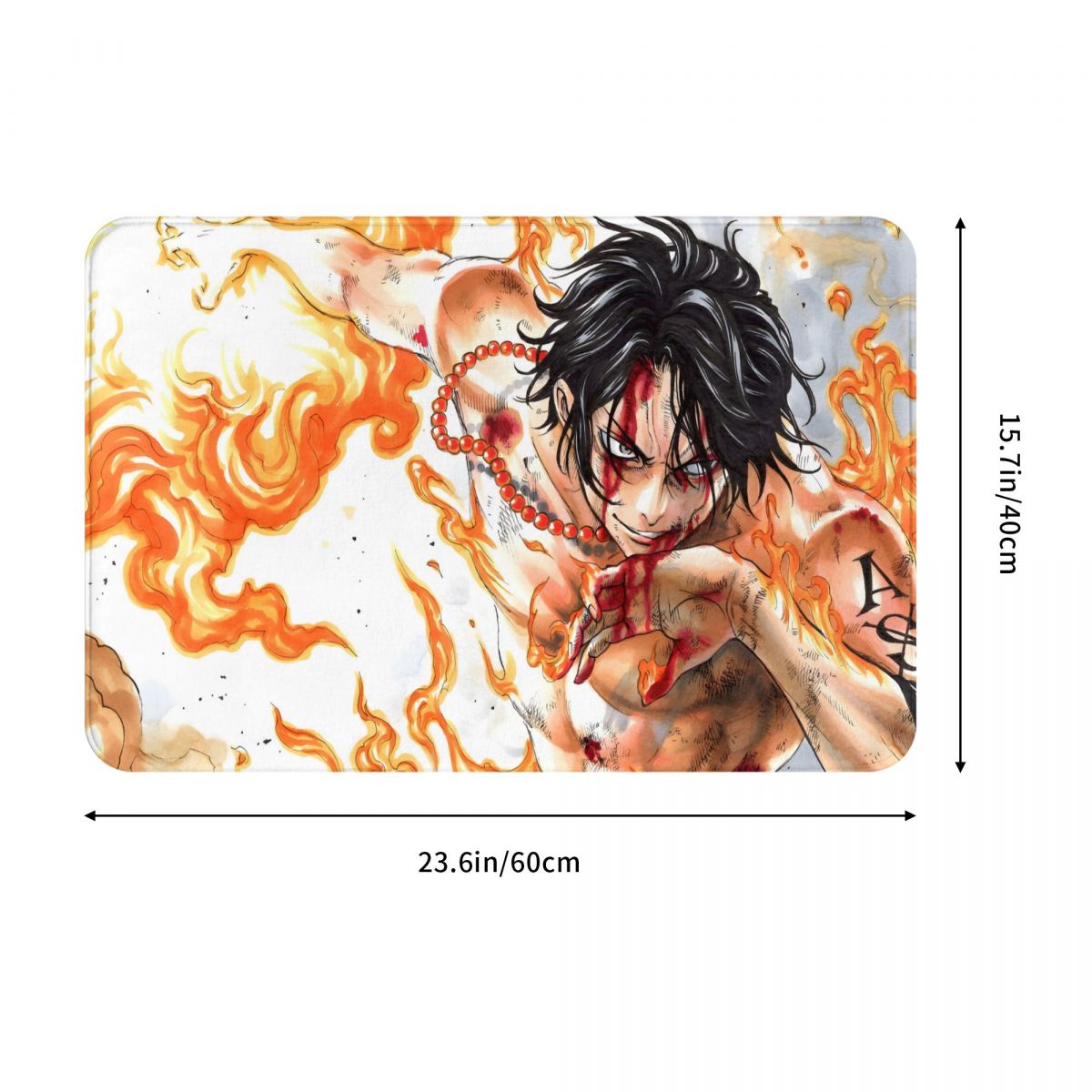 One Piece 'Fiery Will' Luffy Non-Slip Doormat