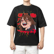 Here at Everythinganimee we have the best anime shirts in the world.
Bring the chaotic energy of Chainsaw Man’s Power to your wardrobe with this bold and wild design. Featuring the fierce and unhinged devil herself, this tee captures Power's intense and unpredictable personality.