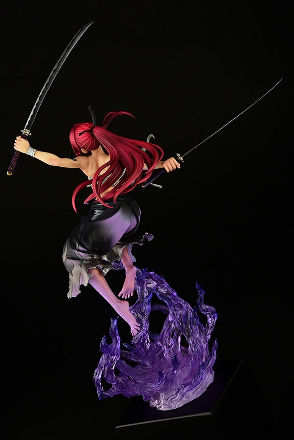 Experience Erza in a dynamic combat pose, sword ready and armor shining, in this exquisite figurine. If you are looking for more Fairy Tail Merch, We have it all! | Check out all our Anime Merch now!