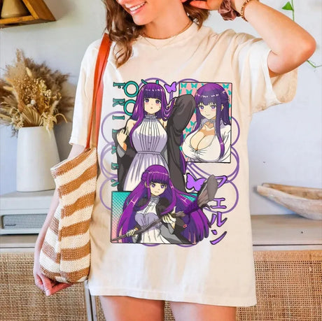 Immerse yourself in this striking Fern Tee, perfect for anime fans Looking for more Frieren merch? Explore our full collection of anime merch now!