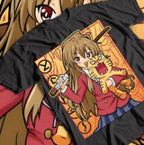 This tee captures the magic of Taiga Aisaka. If you're looking for more Toradora merch, we have it all! Check out our anime merch now—free shipping!