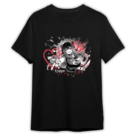 Here at Everythinganimee we have the best anime shirts in the world.
Step into the world of Date A Live with this stunning Kurumi Tokisaki tee. The design features Kurumi in a powerful and mysterious pose, surrounded by shattered glass and striking red accents.