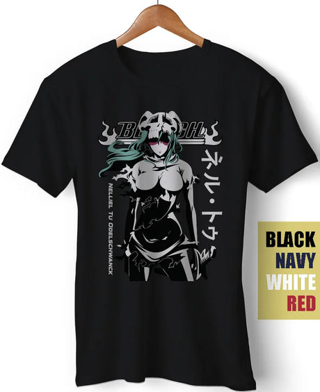 Immerse yourself in this striking Nelliel Tu Tee, perfect for anime fans. Looking for more Bleach  merch? Explore our full collection of anime merch now!