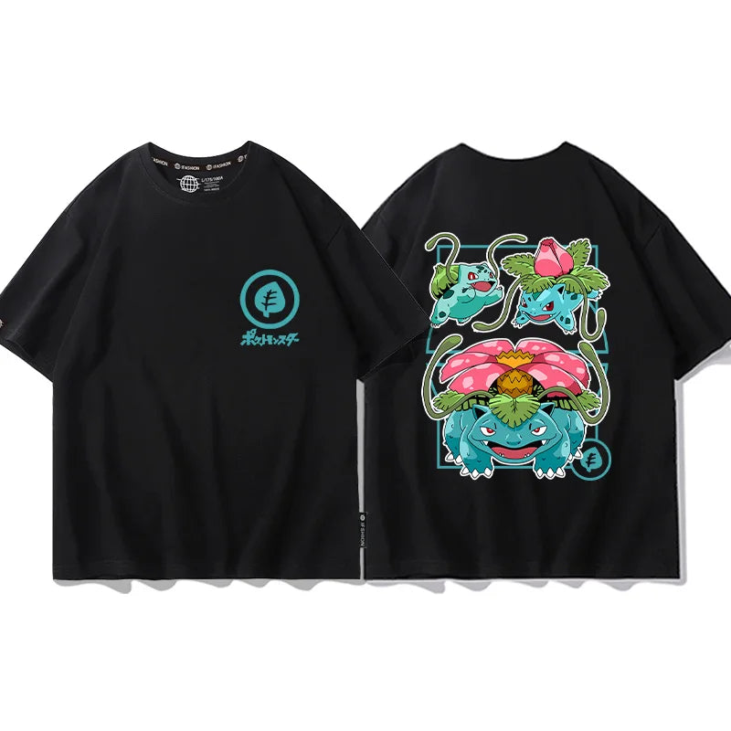 Here at Everythinganimee we have the best anime shirts in the world. Embrace nature's power with the Bulbasaur evolution tee! 