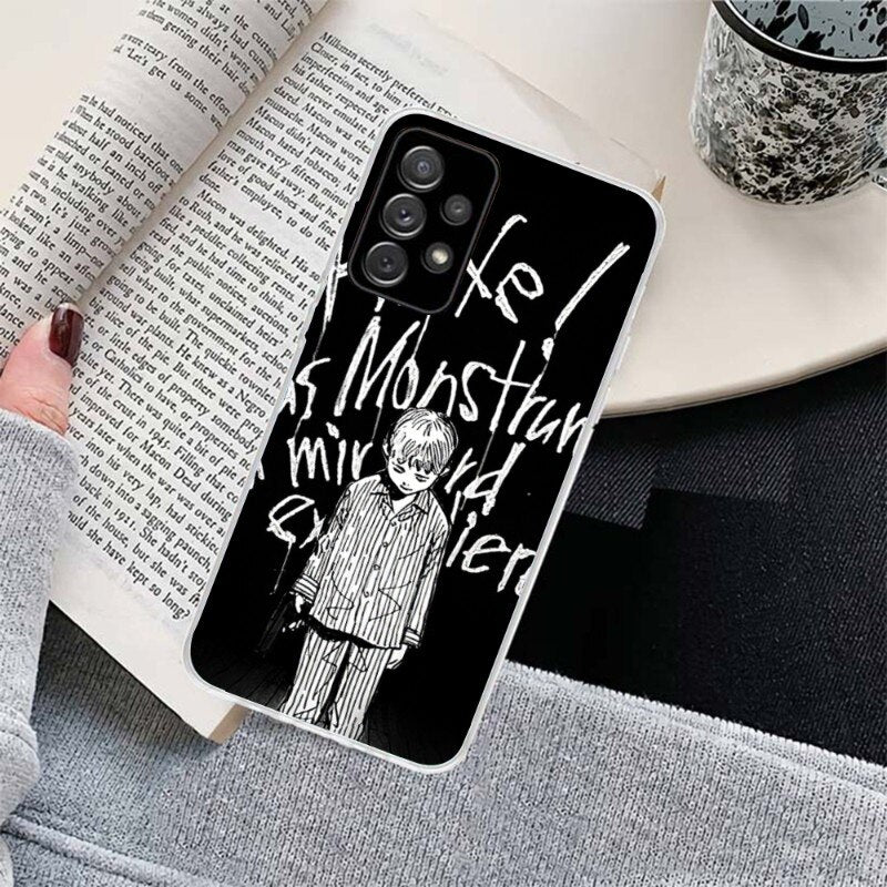 Monster Manga Phone Case For Samsung Galaxy S10 S21 S22 Plus Ultra A91 A51 A21S A12 Transparent Phone Cover, everythinganimee