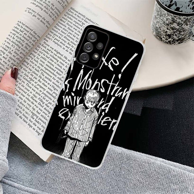 Monster Manga Phone Case For Samsung Galaxy S10 S21 S22 Plus Ultra A91 A51 A21S A12 Transparent Phone Cover, everythinganimee