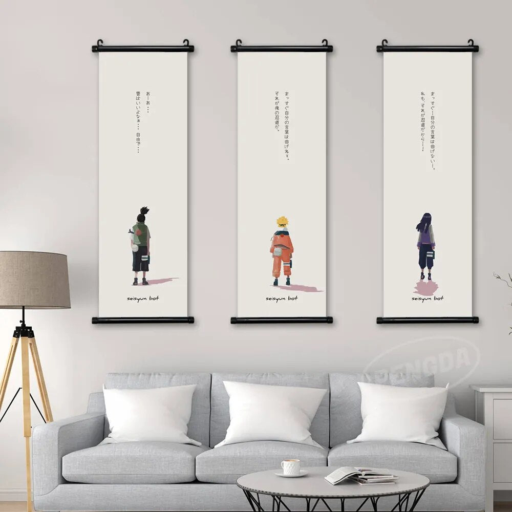 Minimalist Naruto Canvas Wall Scrolls