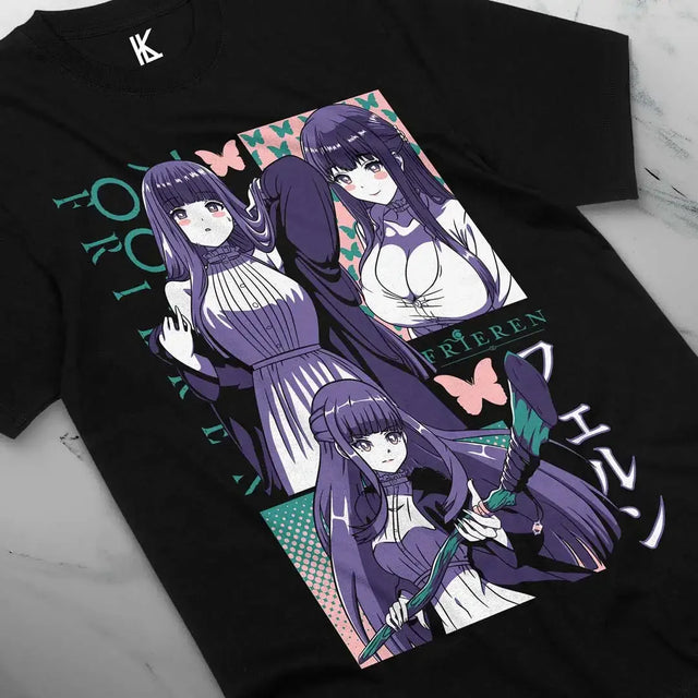 Here at Everythinganimee we have the best anime shirts in the world.
Dive into the magical world of Frieren with this stunning Fern tee. Featuring a detailed and captivating design of Fern in her mystical attire, this shirt is a must-have for any fan who appreciates the enchanting.