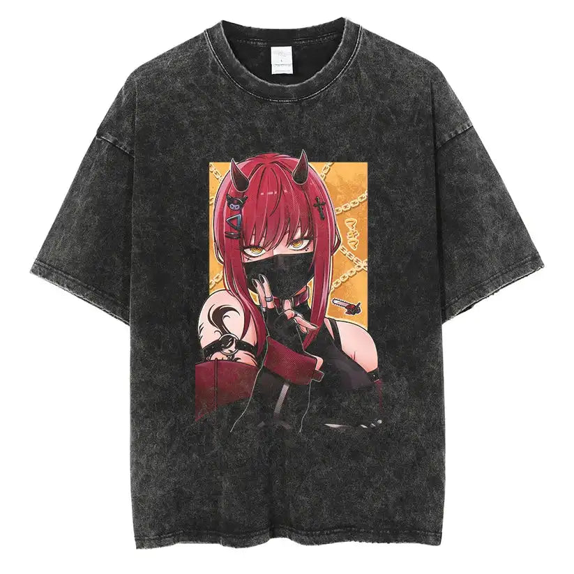 Here at Everythinganimee we have the best anime shirts in the world. 
Unleash your inner fiend with this striking Chainsaw Man tee. Featuring an intense and bold character artwork, this shirt showcases a fierce character from the Chainsaw Man universe.