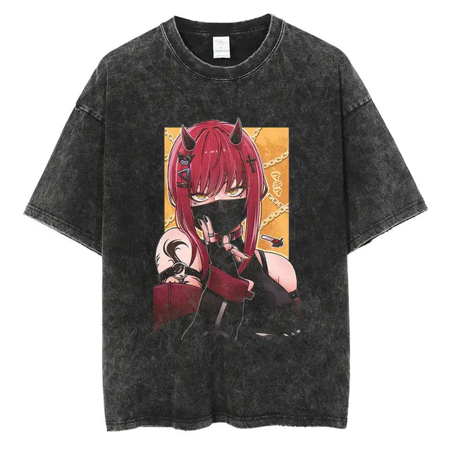 Here at Everythinganimee we have the best anime shirts in the world. 
Unleash your inner fiend with this striking Chainsaw Man tee. Featuring an intense and bold character artwork, this shirt showcases a fierce character from the Chainsaw Man universe.