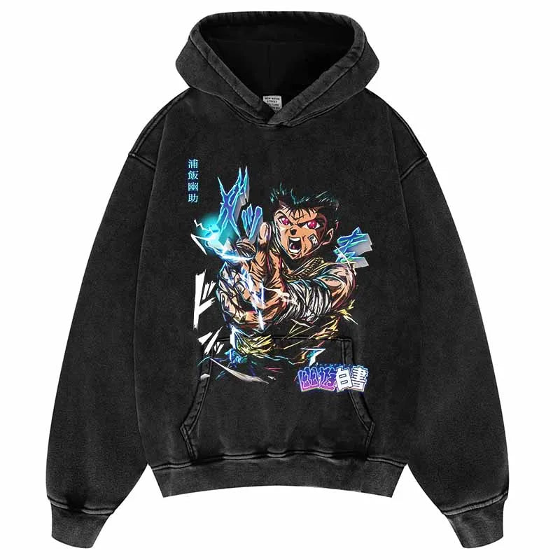 This Hoodie celebrates the beloved YuYu series, ideal for both Autumn & Winter. | If you are looking for more YuYu Hakusho Merch, We have it all! | Check out all our Anime Merch now!