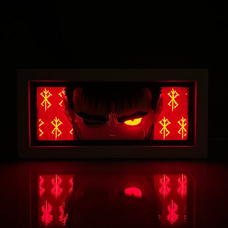 Paper Cut Shadow Box Berserk Guts Desk Led Light for Study Room Decoration Kids Birthday Gift Table Lamps Guts Lightbox, everythinganimee