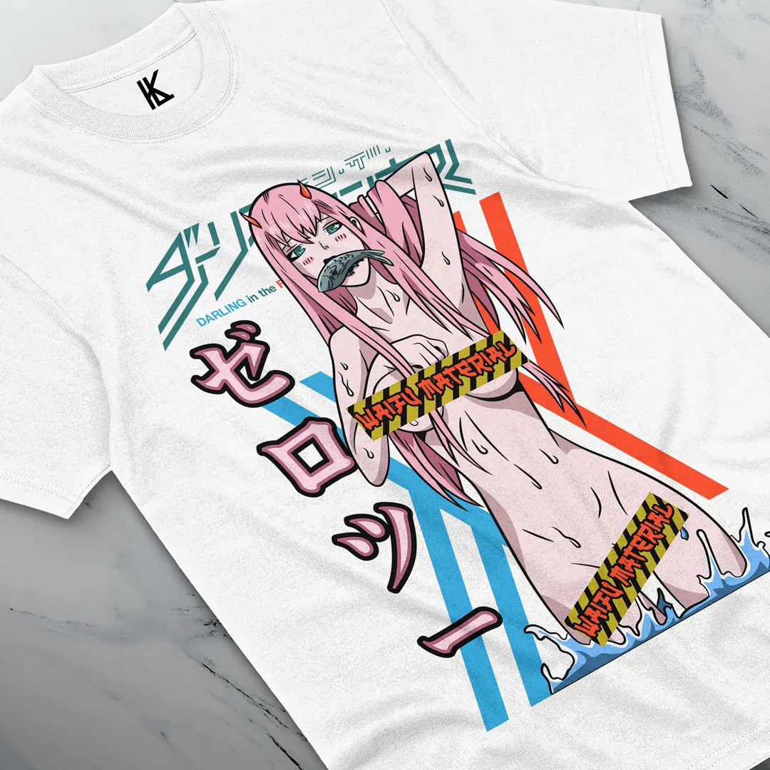 Here at Everythinganimee we only have the best shirts in the world! Unleash your inner cuteness with the Zero Two Tee, featuring an iconic, vibrant design from Darling in the Franxx that anime fans will instantly recognize. 