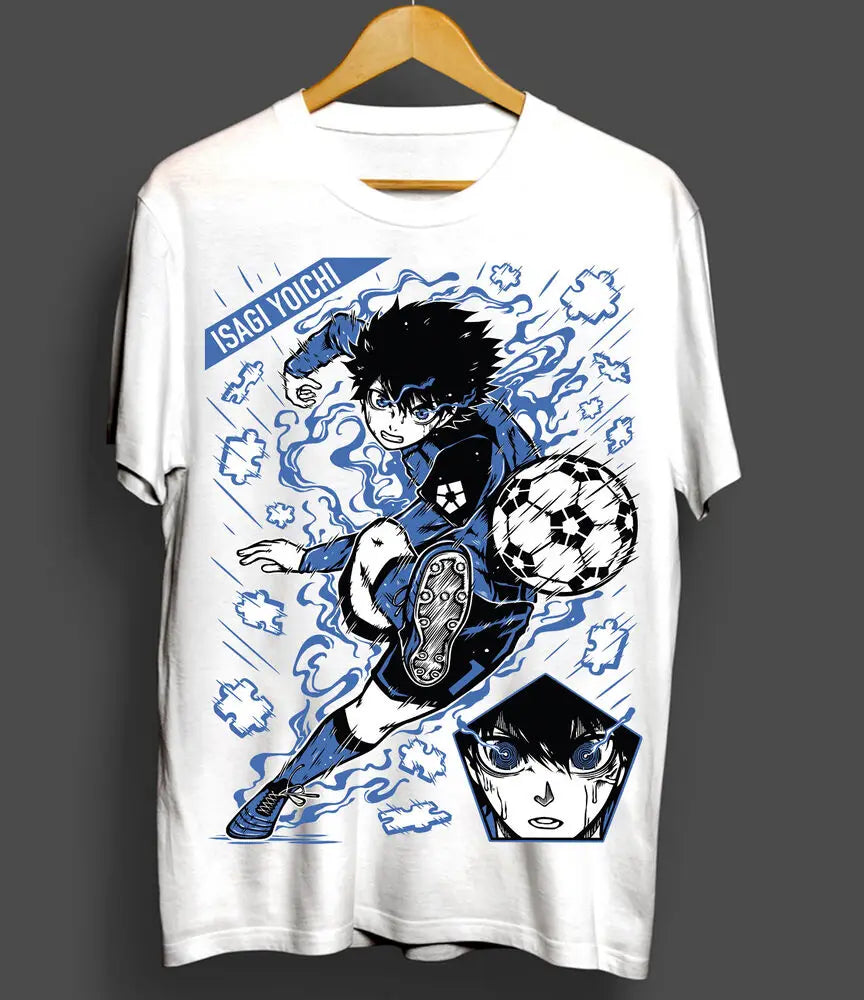 This tee captures the spirit of soccer's next generation of Yoichi Isagi, in dynamic action. If you are looking for more Blue Lock Merch, We have it all! | Check out all our Anime Merch now!