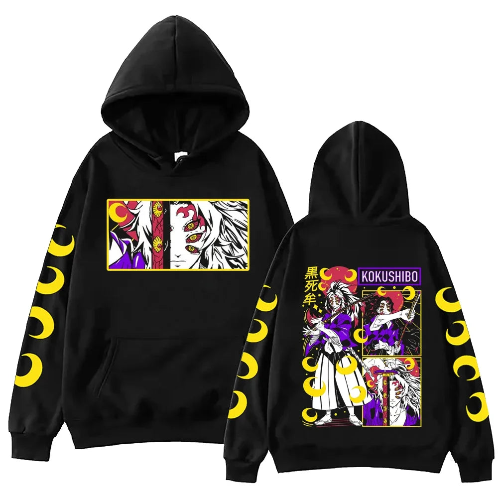 Immerse yourself in this kawaii Kokushibou hoodies, perfect for anime fans. Looking for more Demon Slayer merch? Explore our full collection of anime merch now!