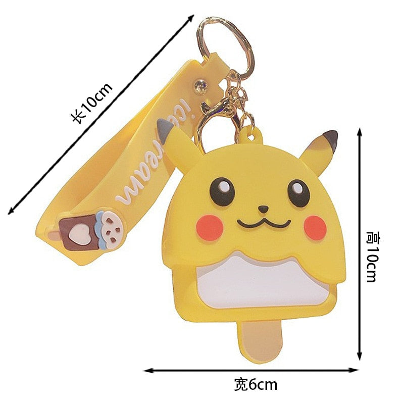 Pika-Cream Delight - Pokémon Pastel Pendant Keychain Purse