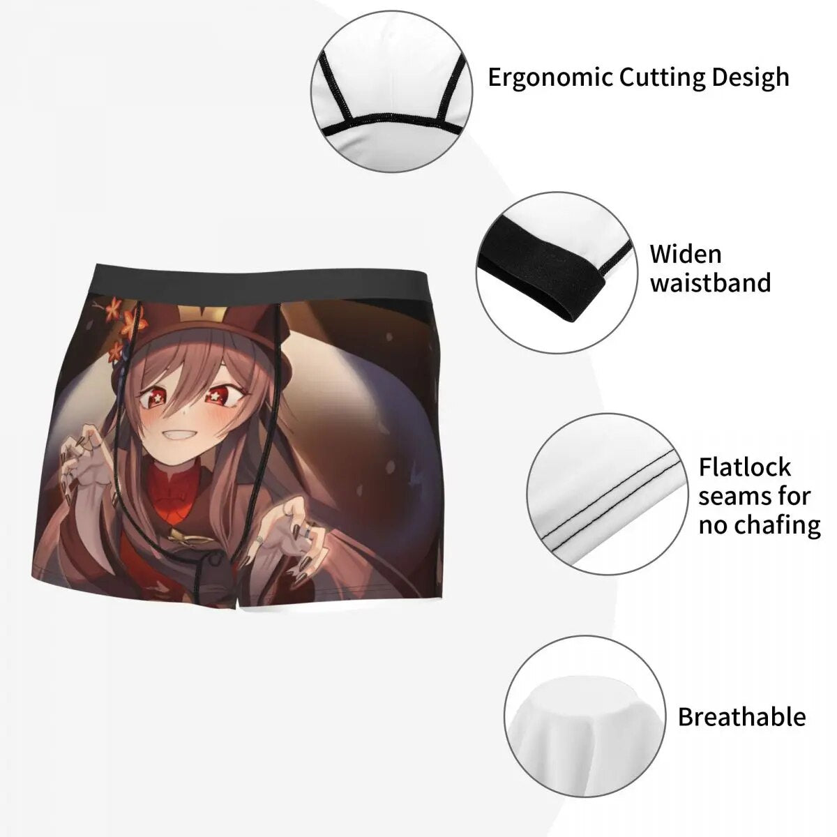 These boxer shorts feature a variety of beloved Genshin Impact characters. If you are looking for more Genshin Impact Merch, We have it all! | Check out all our Anime Merch now!