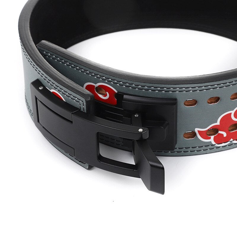 Naruto Red Cloud Powerlifting Belt - Ultimate Support for Gym and Bodybuilding