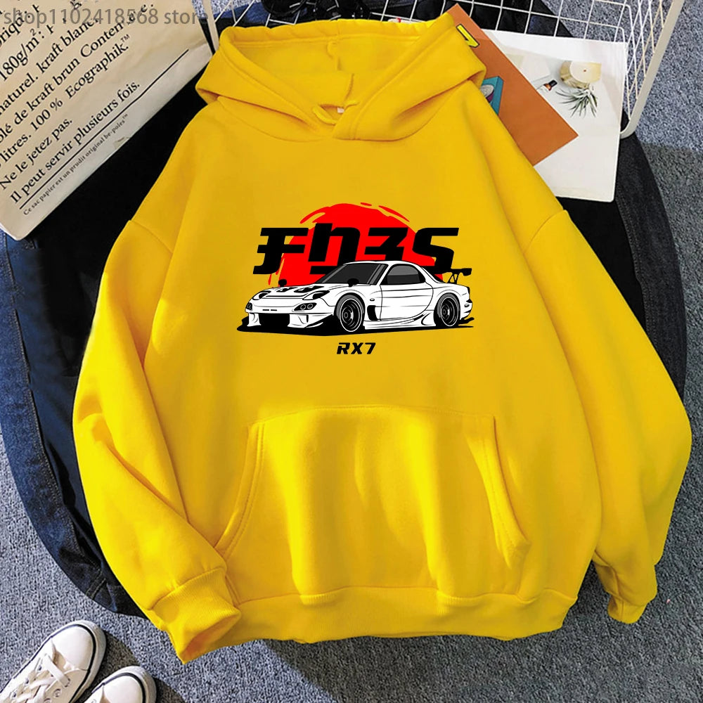 Upgrade your style with our new Initial D RX7 JDM Drift Hoodie | Here at Everythinganimee we have the worlds best anime merch | Free Global Shipping